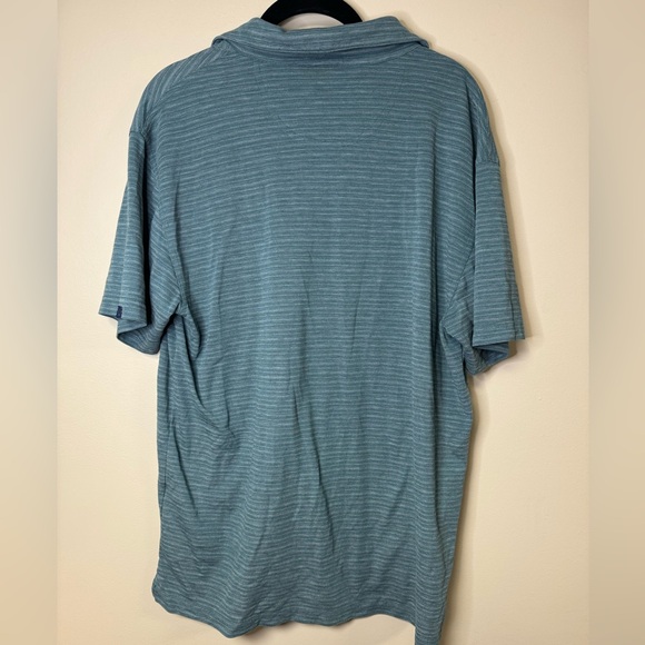 Mens Grey Oxford Shirt Polo - Picture 2 of 3